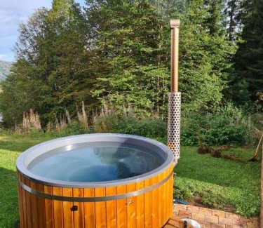 Feldberg House | Luxus-Ferienhaus Blockhaus Chalet Nr 1 Toplage am Feldberg mit Sauna, Outdoor-Hottub, Kamin auf 1300m üM