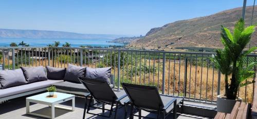 Migdal House | Magdala Infront Sea of Galilee and Mount Harbel