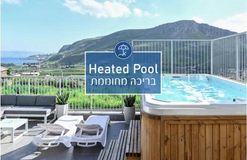 Migdal House | Magdala Infront Sea of Galilee and Mount Harbel