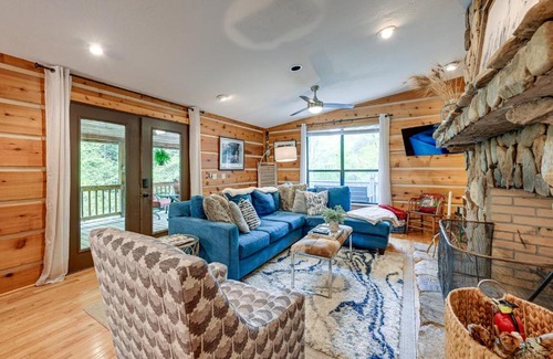 Franklin House | Magical Smoky Mountain Cabin Rental with Waterfall!