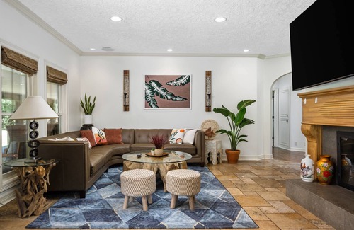 Meadow Glade House | Magnificent and Private Estate on Two Acres w/ Huge Manicured Yard, Covered Patio, Chef's Kitchen