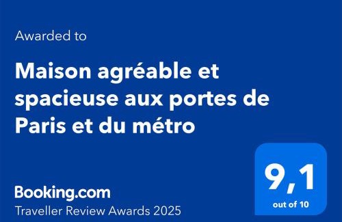 Epinettes Apartment | Maison agréable et spacieuse aux portes de Paris et du métro