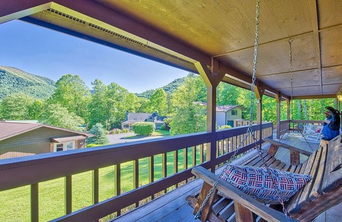 Valley Creek Run Cabin | Majestic Grace is the place to sit on the rocking chair porch and enjoy the quiet Carolina mounta...