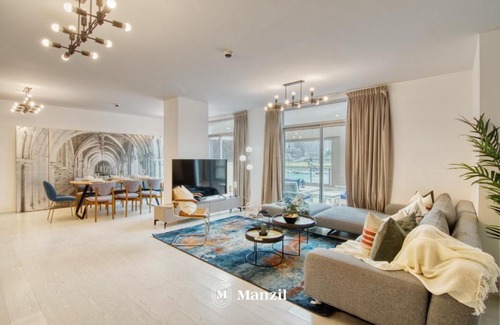 Downtown Dubai Villa | Manzil life - Lavish Duplex 3BR in Downtown with Dubai Fountain and Burj Khalifa Views