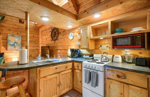 South Bloomingville Cabin | Margaritaville: Pet friendly cabin for 4 w/hot tub + tiki bar in Hocking Hills