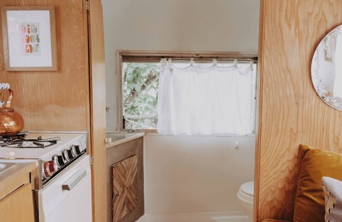 Foster - Powell House | Margaux the Vintage Airstream - Portland's Glamping Garden Oasis