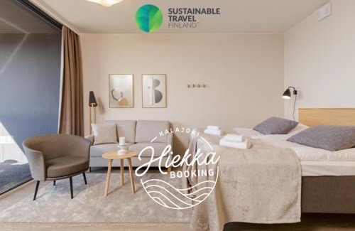 Kalajoki Apartment | Marina Chalets Studios by Hiekka Booking - sisältää liinavaatteet ja loppusiivouksen