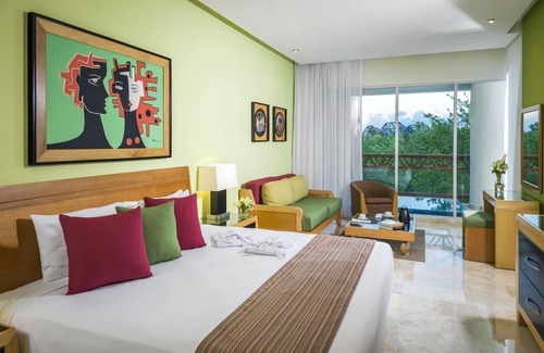 Yucatan Resort | Master Suite: jacuzzi tub, private plunge pool, and beautiful views from balcony