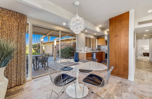 Palm Desert Condo | Mid-Century Beauty! Community Pool! Hiking! Mountain Views! Walk to El Paseo!