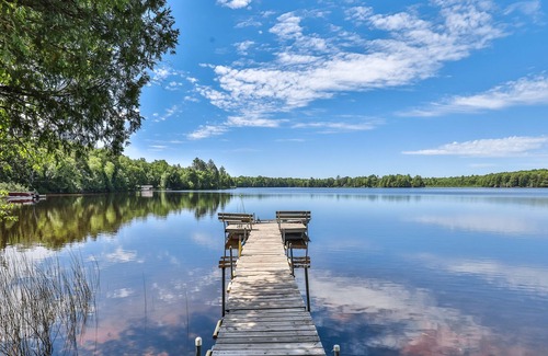 Presque Isle House | Mid-century, lakefront suite with lake view, communal dock, rowboats & firepit