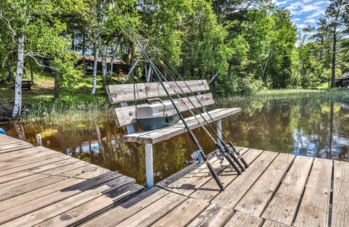Presque Isle House | Mid-century, lakefront suite with lake view, communal dock, rowboats & firepit