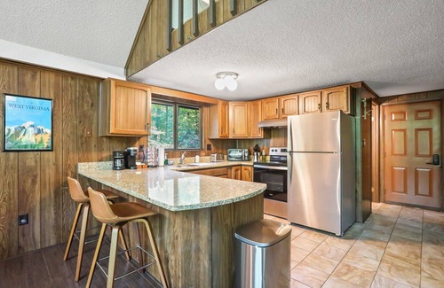The Woods Cabin | MID-CENTURY MODERN A-FRAME - HOT TUB/FIREPIT IN WOODS