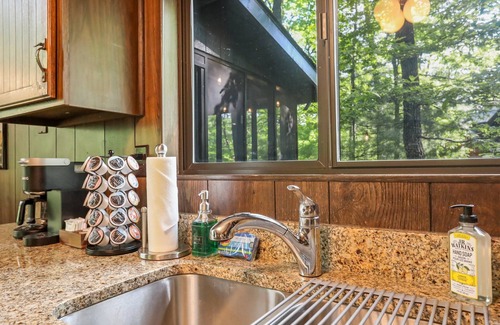 The Woods Cabin | MID-CENTURY MODERN A-FRAME - HOT TUB/FIREPIT IN WOODS