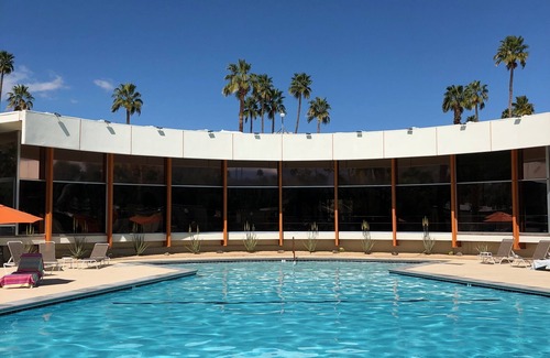 Twin Palms House | Mid-Century Modern Bohemian Bungalow w/Pool
