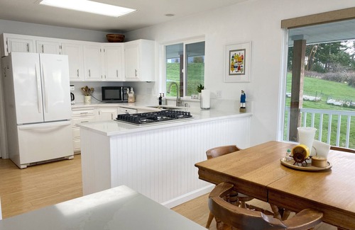 Oak Harbor House | Mid-Century Modern Waterfront on Private Beach, Whidbey Island, over 100 reviews