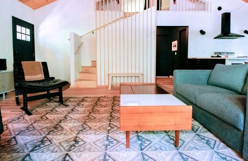 Rhododendron Ski Chalet | Midcentury gem with hot tub nestled in the forest