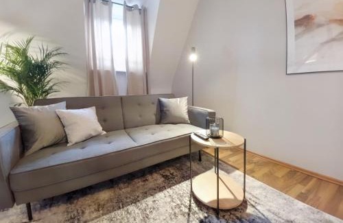 Recklinghausen Apartment | MILPAU Recklinghausen1 - Modernes und zentrales Premium-Apartment mit Queensize-Bett, Netflix, Nespresso, Smart-TV und Privatparkplatz