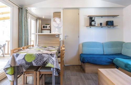 Saint-Jean-de-Monts RV Rental | Mobile Home 'Mobil Home Camping Siblu' with Shared Pool and Private Terrace