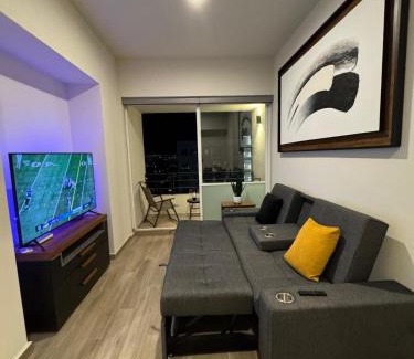 Guadalajara Municipality Apartment | Modern 12th-Floor Penthouse w 2 Balconies & City Views