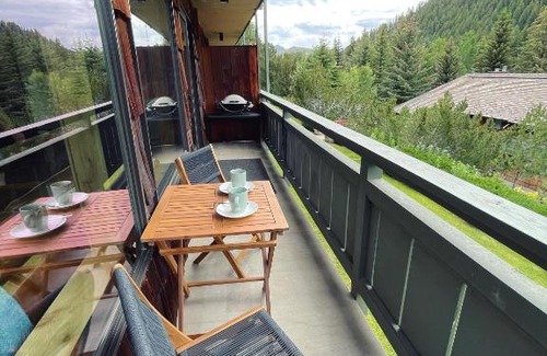 Warm Springs Apartment | Modern 2 Bedroom condo with pool and amazing view! Close to ski lifts & downtown!