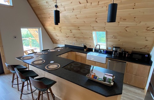 Jasper Ski Chalet | Modern 3-bedroom chalet with Starlink, hot tub, AC in delightful Jasper.