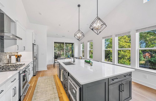 Charlotte Apartment | Modern 4BR Home Near Uptown & Camp North End- Sleeps 12, Sports-Themed Game Room