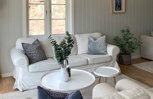 Risor House | Modern and comfortable cottage with very spacious wooden terrace.