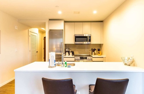 Seaport District Apartment | Modern Apt with City Views and Gym