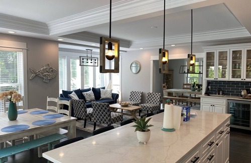 South Haven House | Modern beach house, private heated pool, walk to the beach and town!