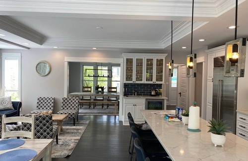 South Haven House | Modern beach house, private heated pool, walk to the beach and town!