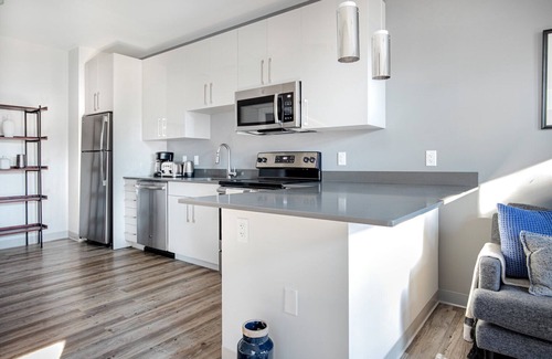 St. Elizabeth's Apartment | Modern Brighton 1BR w/W/D, Doorman, near T + Dining, by Blueground