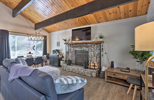 Running Springs House | Modern Cabin with Game Room and Deck, Near Skiing