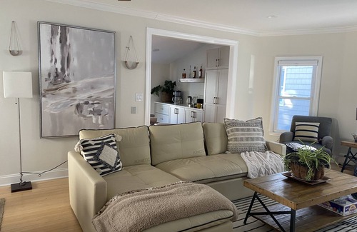 Bradley Beach House | Modern Colonial with lemonade porch and backyard oasis with in-ground heated spa