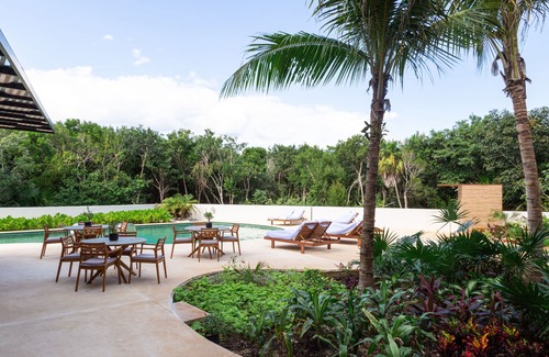 Akumal Apartment | Modern Couple Suite with private garden terrace & jacuzzi