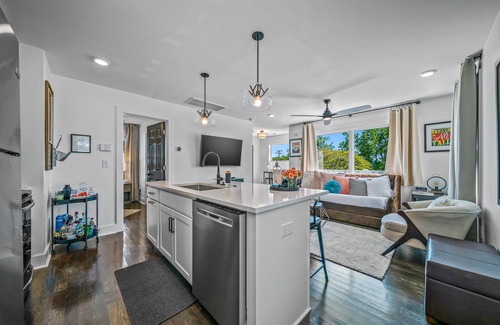 McFerrin Park Apartment | 🌆💎 Modern Downtown Retreat: Stylish 1BR Apt w Urban Charm ✨🌃