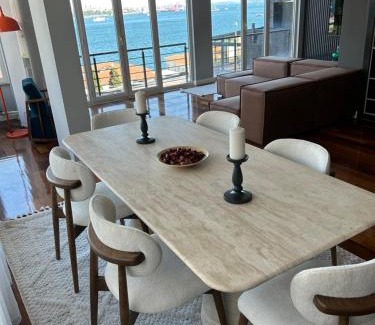 Kabatas Apartment | Modern Duplex Bosphorus View Apartment with Teracce