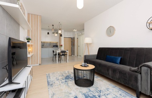 Baluty Apartment | Modern Elegance Apartment with Parking & AC next to Manufaktura