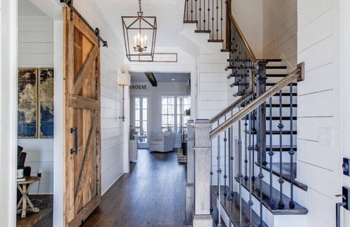 Franklin House | Modern farmhouse on 24 acres of trees with a heated pool