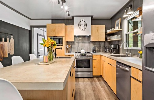 Morganton House | Modern Home Designed for Fun! Game-Room, Outdoor Kitchen, Firepit