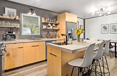 Morganton House | Modern Home Designed for Fun! Game-Room, Outdoor Kitchen, Firepit