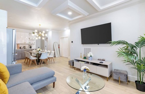 McGinley Square Condo | Modern Jersey City Getaway - Art & Family Fun!