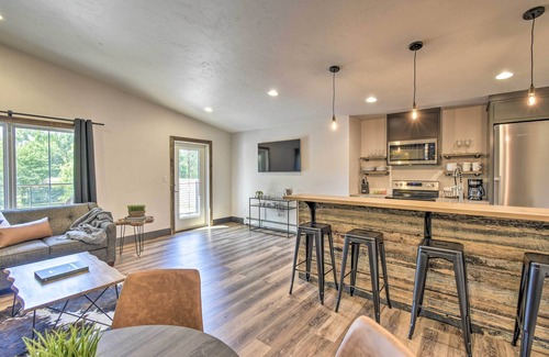 Elkhart Lake House | Modern Townhome w/Deck - 1/2 Mi to Elkhart Lake!