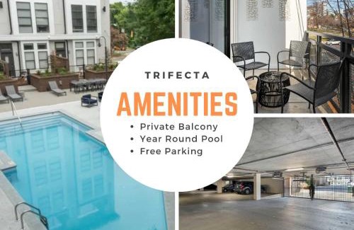 First Ward Apartment | Modern Uptown 2BR Free Parking & Private Balcony