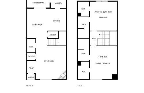 Montrose House | Montrose 4BR Sleeps 19 - 2 Homes - Walk to Dining