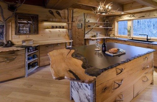 Waterbury Cabin | Moose Meadow Lodge & Treehouse - Adirondack style log cabin on 86 private acres