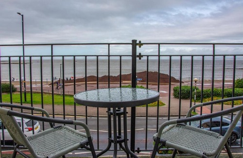 Morecambe Apartment | Morecambe Central balcony with sea view