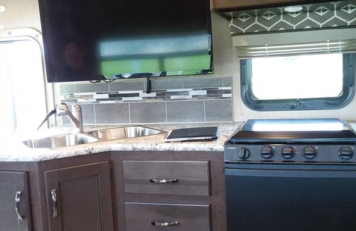 Hummelstown House | Motor coach, at Hershey camping resort.
