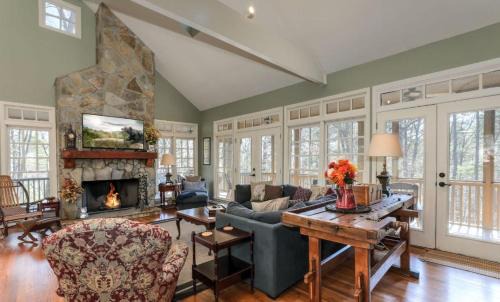 Big Canoe House | Mountain Acres Retreat - Relax by the wood fireplace and more