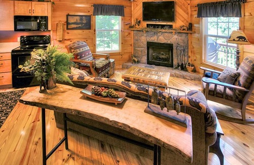 Helen Cabin | Mountain Hydeaway | Mtn Retreat w/Stunning Views, Fireplace and Covered Hot Tub