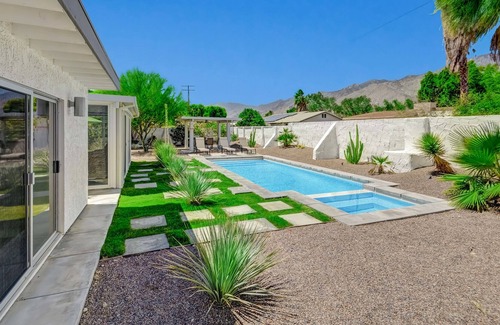 Racquet Club South House | Mountain Views & Private Backyard Pool with Spa | Updated Gem Near Downtown
